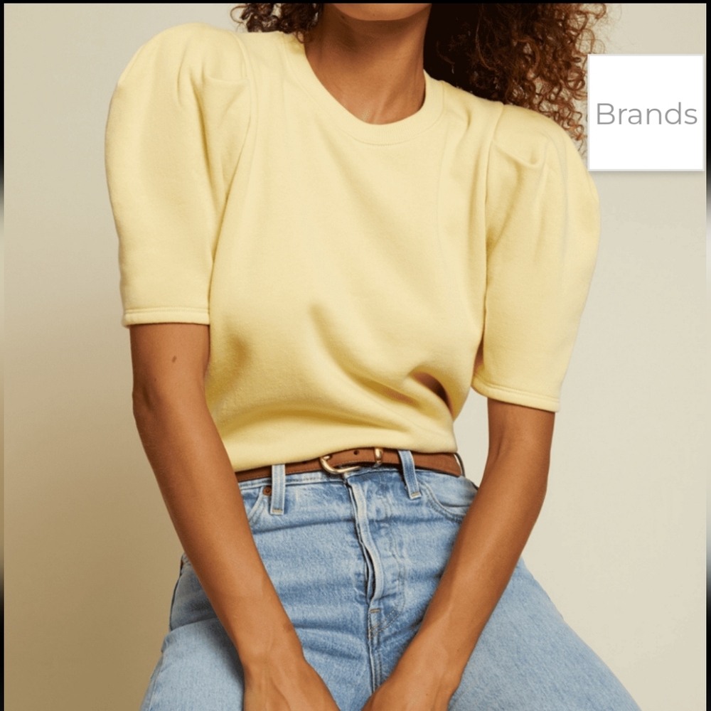 Nation LTD Olivia Sweatshirt in Cornsilk Coloring - ALTERED